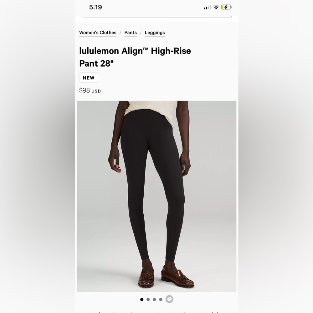 Lululemon align size 6